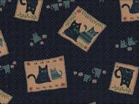 Wachstuch Patch Katzen blau Wachstuch Patch Katzen blau