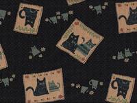 Wachstuch Patch Katzen schwarz Wachstuch Patch Katzen schwarz