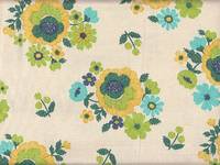 Wachstuch Embroidery Flower green Wachstuch Embroidery Flower green