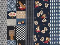 Wachstuch Shiba Inu Patch blau Wachstuch Shiba Inu Patch blau