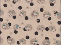 Wachstuch Cool Animals - Igel schwarz Wachstuch Cool Animals - Igel schwarz