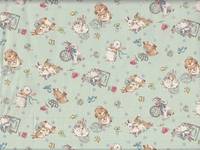 Wachstuch Häschen mint Wachstuch Häschen mint