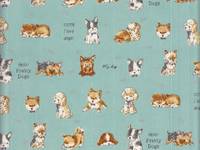Wachstuch Pretty dogs mint Wachstuch Pretty dogs mint