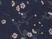 Wachstuch Blütenzweige blau Wachstuch Blütenzweige blau