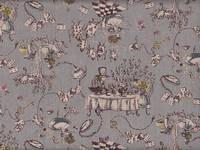 Wachstuch Alice im Wunderland grau Wachstuch Alice im Wunderland grau