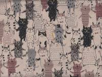 Wachstuch Miyako cat braun Wachstuch Miyako cat braun