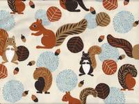 Wachstuch Eichhörnchen creme Wachstuch Eichhörnchen creme
