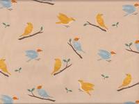 Wachstuch Vögel beige Wachstuch Vögel beige