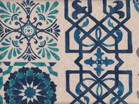 Wachstuch Tile Harmony 3 blau Wachstuch Tile Harmony 3 blau