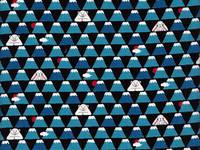 Wachstuch Fuji & Bär blau Wachstuch Fuji & Bär blau