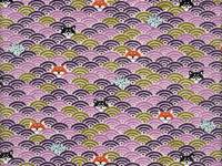 Wachstuch Hund & Wellen lila Wachstuch Hund & Wellen lila