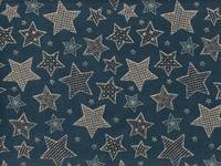 Wachstuch Sterne petrol Wachstuch Sterne petrol