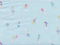 Wachstuch Hase & Ballon hellblau Wachstuch Hase & Ballon hellblau