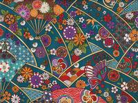 Wachstuch Hana Chō petrol Wachstuch Hana Chō petrol