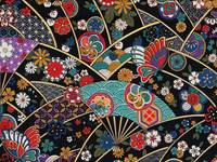 Wachstuch Hana Chō schwarz Wachstuch Hana Chō schwarz