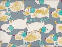 Wachstuch Wuff grau Wachstuch Wuff grau