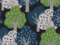 Wachstuch Bäume schwarz Wachstuch Bäume schwarz