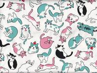 Wachstuch Katzen weiß Wachstuch Katzen weiß