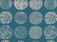 Wachstuch Circle pattern blue Wachstuch Circle pattern blue
