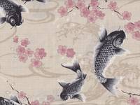 Wachstuch Koi & Sakura creme Wachstuch Koi & Sakura creme