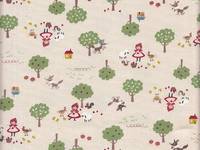 Wachstuch Rotkäppchen beige Wachstuch Rotkäppchen beige