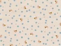 Wachstuch Biene blau Wachstuch Biene blau