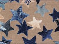 Wachstuch Denim Star beige Wachstuch Denim Star beige