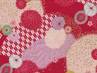 Wachstuch Kiku yagasuri rot Wachstuch Kiku yagasuri rot