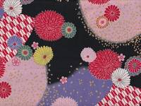 Wachstuch Kiku yagasuri schwarz Wachstuch Kiku yagasuri schwarz