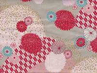 Wachstuch Kiku yagasuri grau Wachstuch Kiku yagasuri grau