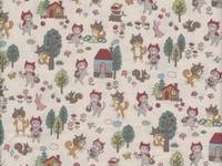 Wachstuch Funny Cats - Little Red Riding Hood natur Wachstuch Funny Cats - Little Red Riding Hood natur