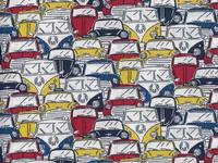 Wachstuch Retro Car yellow red Wachstuch Retro Car yellow red