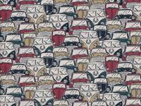 Wachstuch Retro Car beige red Wachstuch Retro Car beige red