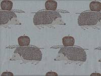 Wachstuch Igel und Apfel hellblau Wachstuch Igel und Apfel hellblau