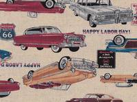 Wachstuch Retro Car Wachstuch Retro Car