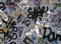 Wachstuch Graffiti grau Wachstuch Graffiti grau