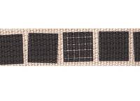 Gurtband Vierecke grau 2,5cm