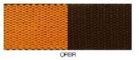 Gurtband orange-braun beidseitig 2,5 cm Gurtband orange-braun beidseitig 2,5 cm