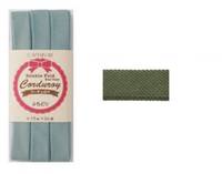 Schrägband uni olive (Cord) 15mm Schrägband uni olive (Cord) 15mm