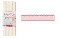 Schrägband Picot rosa rot (Strick) 11mm