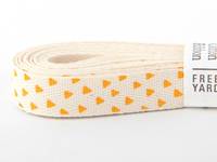 Cotton ribbon - 11 Yellow triangle Cotton ribbon - 11 Yellow triangle