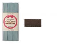 Schrägband uni braun (Cord) 15mm Schrägband uni braun (Cord) 15mm