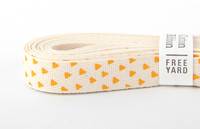 Cotton ribbon - 11 Yellow triangle Cotton ribbon - 11 Yellow triangle