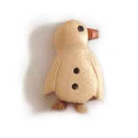 Holzknopf Pinguin Holzknopf Pinguin