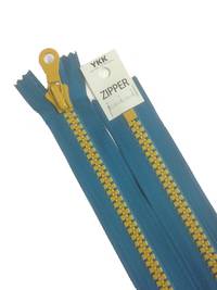 YKK Reißverschluss 40cm bicolor türkis YKK Reißverschluss 40cm bicolor türkis