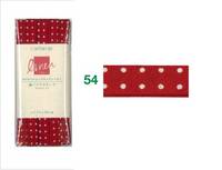 Schrägband Punkte cherry red Leinen 11mm Schrägband Punkte cherry red Leinen 11mm