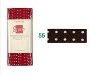 Schrägband Punkte chocolate Leinen 11mm Schrägband Punkte chocolate Leinen 11mm