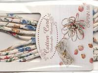 Baumwollkordel Blumen blau Baumwollkordel Blumen blau