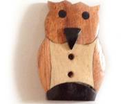 Holzknopf Eule Holzknopf Eule