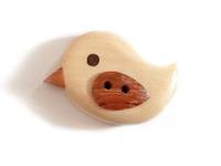 Holzknopf Vogel Holzknopf Vogel